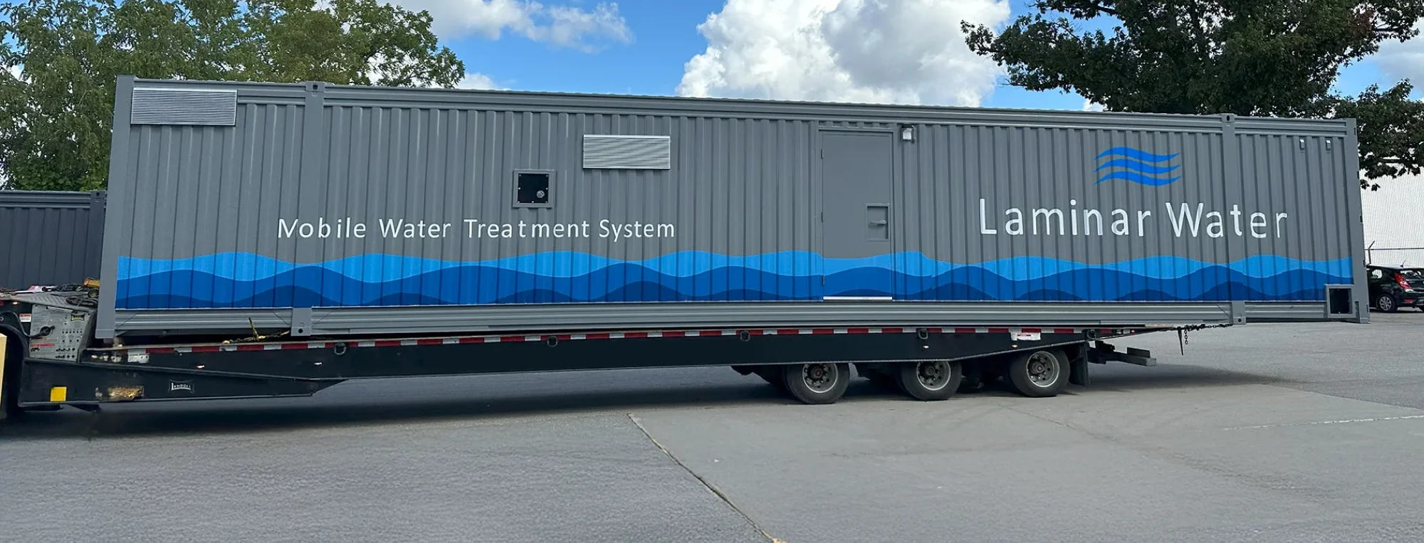 Containerized mobile water treatment system ready for site deployment